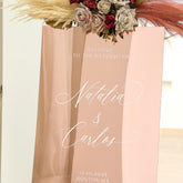 Rose Gold Mirror Welcome Sign